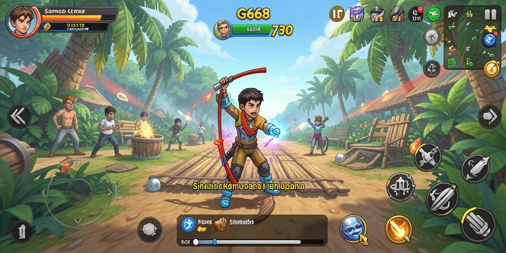 Tangkapan layar utama G668 menunjukkan gameplay simulasi yang menghibur.