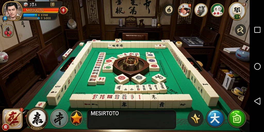 Screenshot gameplay MESIRTOTO yang menampilkan momen seru permainan Mahjong.