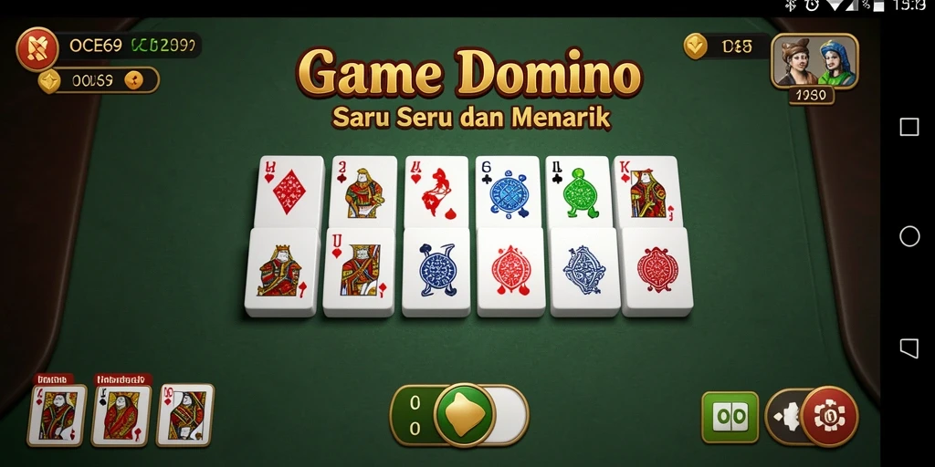 Screenshot menarik OCE69 dengan gameplay Domino yang mengasyikkan.