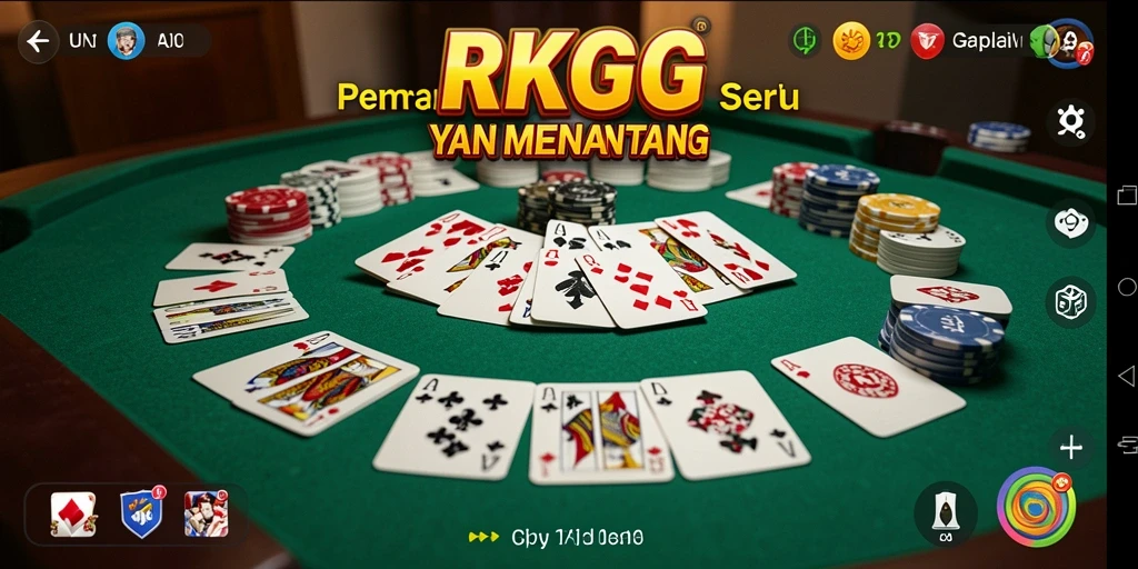 Tampilan menarik dari gameplay Gaple di RKGG.