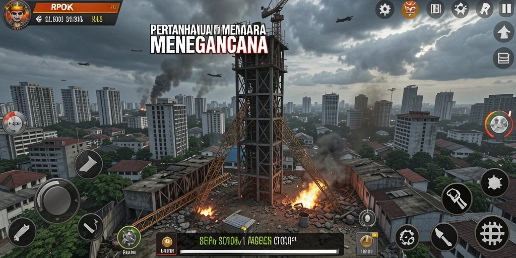 Tampilan gameplay RPOK yang seru dan menantang dalam genre Tower Defense.