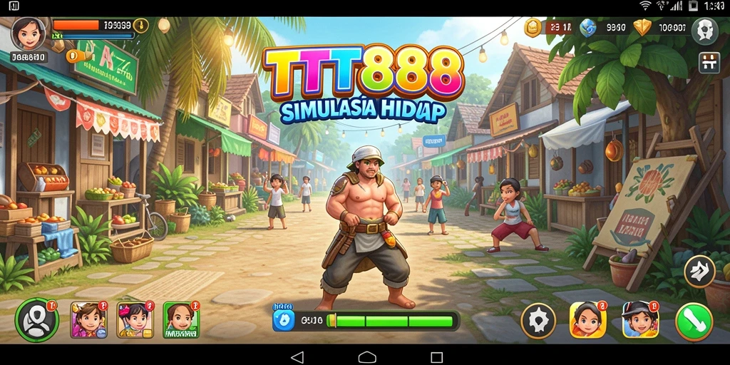 Tangkapan layar gameplay TTT888 yang menampilkan dunia simulasi yang menarik.