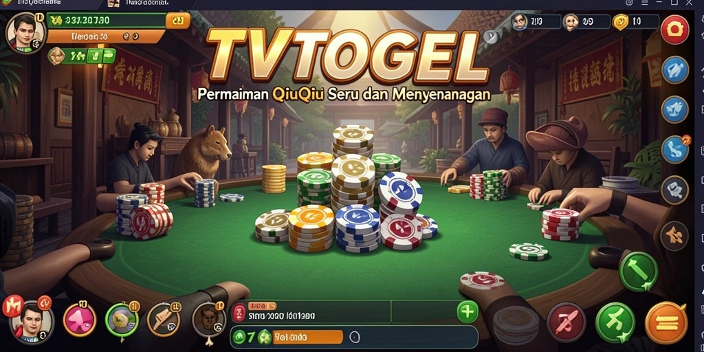 Tangkapan layar gameplay QiuQiu yang menegangkan di TVTOGEL.